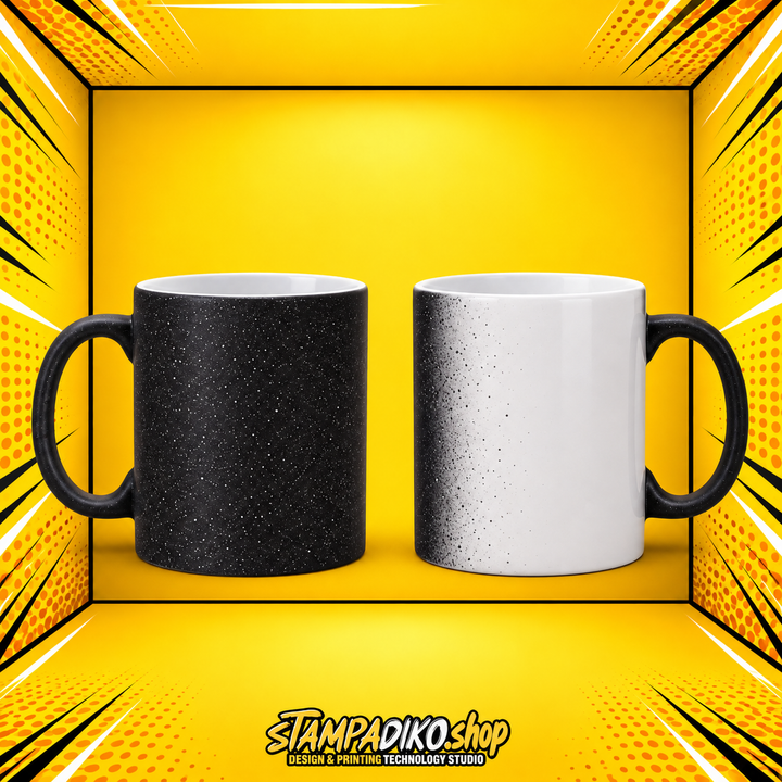 Προσωποποιημένη Μαγική Κούπα — Μαύρη Glitter Star Sky (MUG5570)