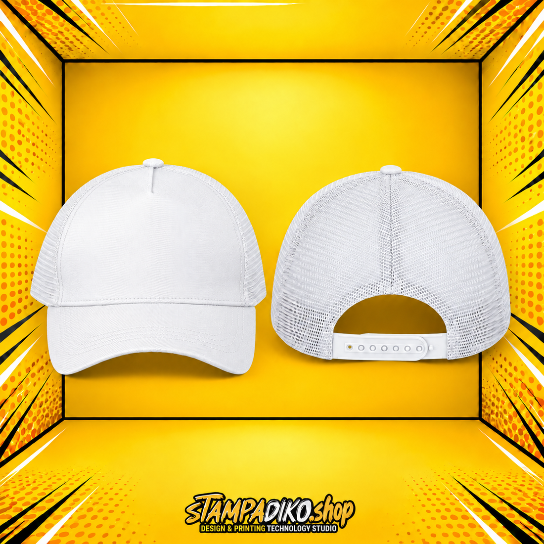 Προσωποποιημένο Καπέλο Trucker White White