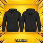 Προσωποποιημένο hoodie χωρίς φερμουάρ Black – εμπρός και πίσω