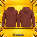 Προσωποποιημένο hoodie χωρίς φερμουάρ Burgundy – εμπρός και πίσω