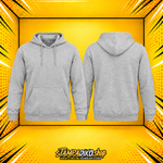 Προσωποποιημένο hoodie χωρίς φερμουάρ Heather Gray – εμπρός και πίσω