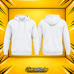Προσωποποιημένο hoodie χωρίς φερμουάρ White – εμπρός και πίσω