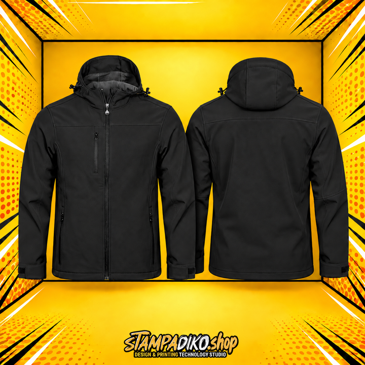 Μπουφάν Soft shell με κουκούλα | JACKET-00523