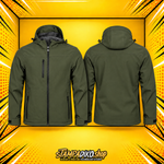 Μπουφάν με Κουκούλα Softshell JACKET-00523 Khaki Oversize