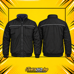 Μπουφάν Εργασίας με Τσέπες JACKET-00609 Black Oversize