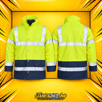 Μπουφάν Υψηλής Ορατότητας JACKET-00619 Yellow Navy