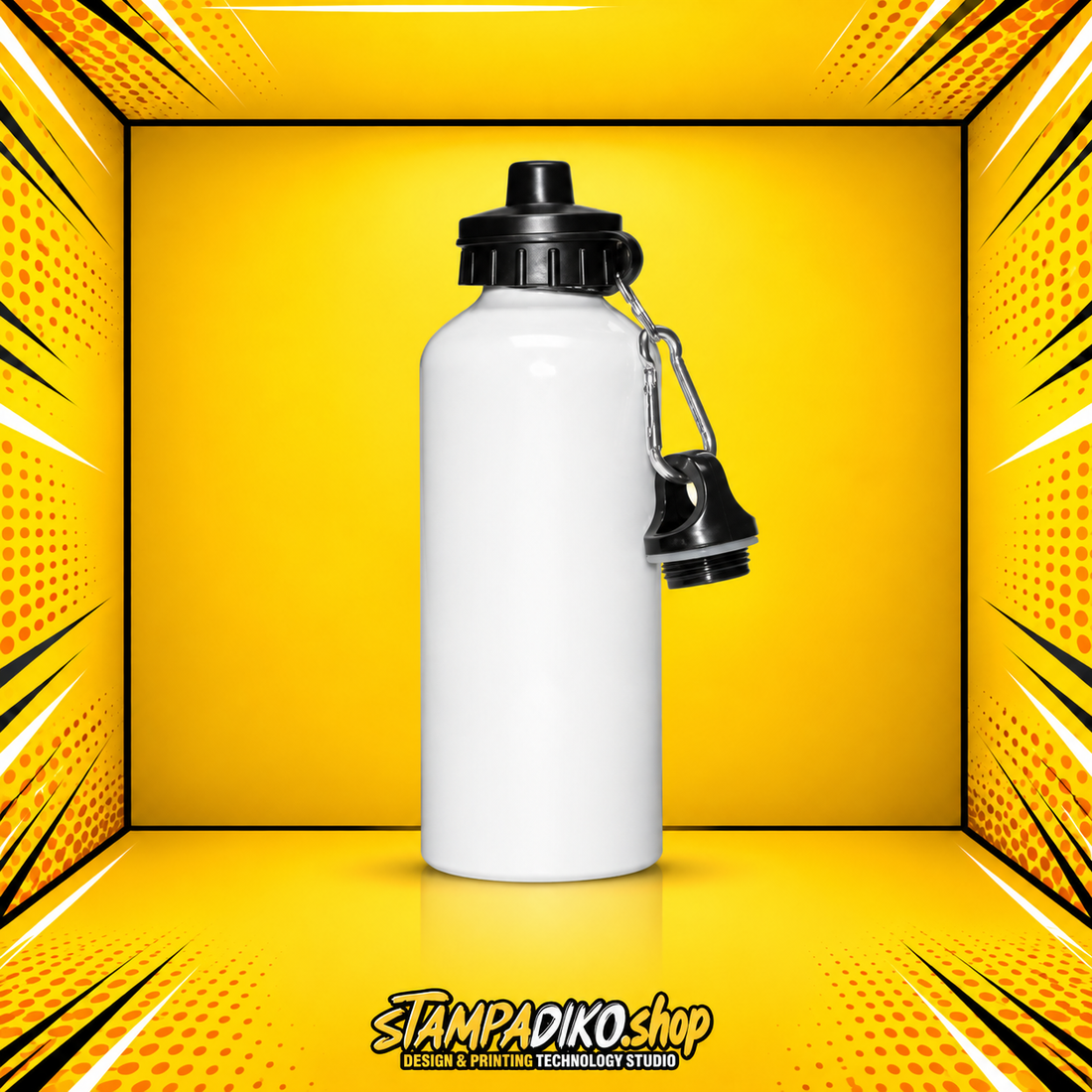 600 ml aluminum bottle MET2220, white, shown without personalized printing