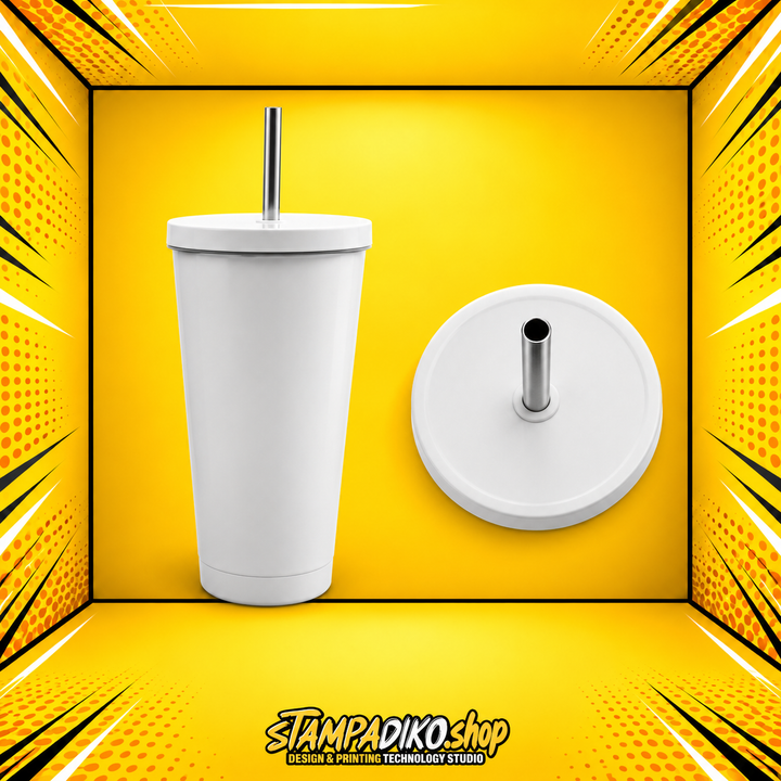 
Προσωποποιημένο Tumbler 16oz με Καλαμάκι & Εκτυπώσιμο Καπάκι
