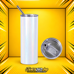 Skinny Tumbler 20oz MET3073 — προϊόν και επάνω όψη καπακιού