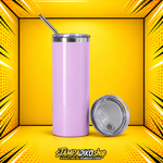 Skinny Tumbler 20oz MET3196 ροζ-λιλά — προϊόν και επάνω όψη καπακιού