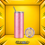 Skinny Tumbler 20oz MET3833 ροζ — προϊόν και επάνω όψη καπακιού