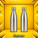 Bowling Bottle 500 ml MET5002 — μπροστινή και πίσω όψη του ίδιου μπουκαλιού