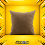 Colored linen pillow mid brown PIL7001 40x40cm with filling