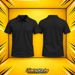 Προσωποποιημένο Polo Shirt Black – εμπρός και πίσω