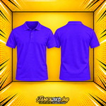 Προσωποποιημένο Polo Shirt Blue Violet – εμπρός και πίσω