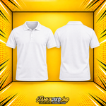 Προσωποποιημένο Polo Shirt White – εμπρός και πίσω