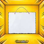 Hanging gloss photo slate rectangular SLA1042 28x30cm